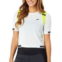 Brooks Carbonite Short Sleeve Top – Icy Grey/Nightlife Jacquard, Med (8–10) - $34.65