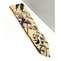 JC Penneys Vintage Cream Color Mens Tie Necktie Neck Advertisement Tie C... - £9.49 GBP