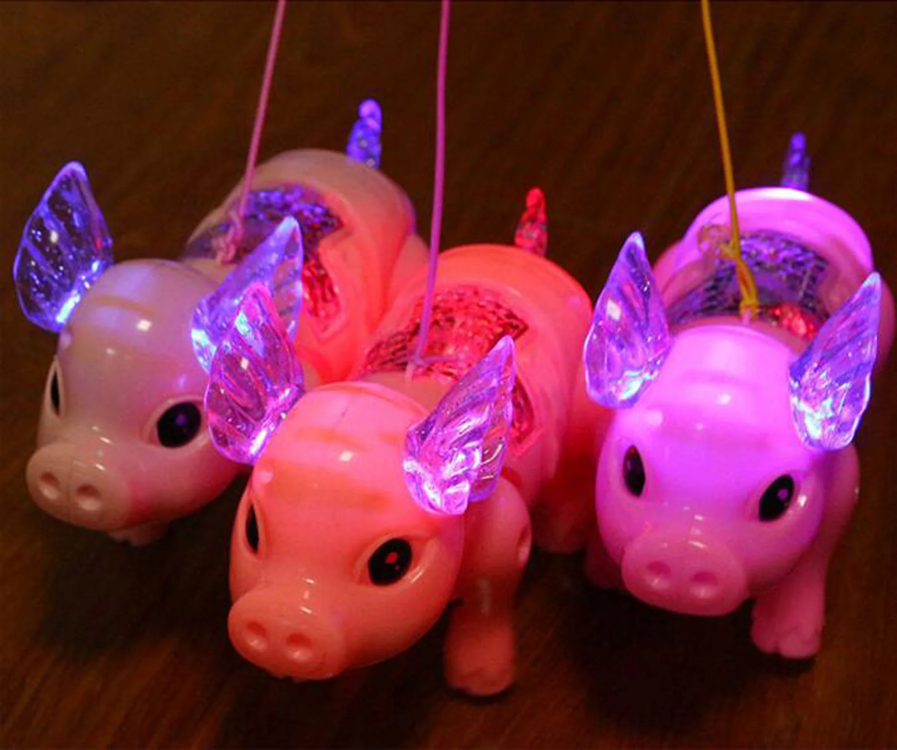 Cute Glow Electric Leash  Pets Music Singing Walking Light Pig kids toy gift - £11.22 GBP