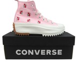 Converse Run Star Hike HI Platform Womens Size 7.5 Pink Red Roses NEW A0... - £79.20 GBP