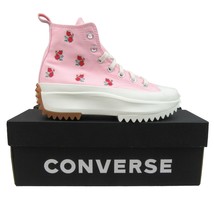 Converse Run Star Hike HI Platform Womens Size 7.5 Pink Red Roses NEW A05192C - £79.79 GBP