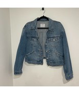 OLD NAVY Cropped Denim Light Wash Jean Jacket Festival Cowgirl Rock Ladi... - $20.00