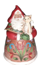 2011 JIM SHORE PURRFECT CHRISTMAS SANTA &amp; KITTY CAT KITTEN FIGURINE 4022911 - $18.99