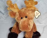 Aurora World Moose Maxim 15&quot; Plush Stuffed Animal Toy Brown Large Sittin... - $16.78