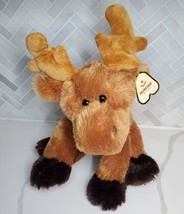 Aurora World Moose Maxim 15&quot; Plush Stuffed Animal Toy Brown Large Sitting New  - £13.41 GBP