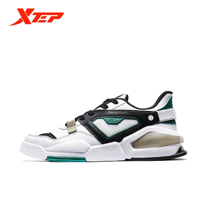 Best Sneakers Xtep Man&#39;s Skateding Shoes Winter Fashion PU Leather work  Men Bas - $122.89