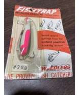 Vintage Fish Trap  Weedless Fishing Lure - NOC - Pink White Color #709 - $18.59