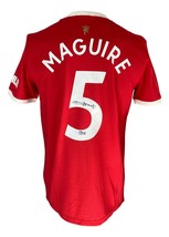 Harry Maguire Firmado Manchester United Adidas Camiseta de Fútbol Bas - £155.06 GBP