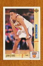 John Starks 1991-92 Upper Deck Basketball Rookie Card #219 New York Knicks - £3.05 GBP