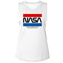 NASA Retro Logo Women&#39;s Tank National Aeronautics and Space Administration Red - £22.32 GBP+