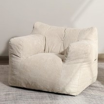 Higogogo Bean Bag Chair Sofa, Big Comfy Chair For Bedroom Living Room,, Beige - £116.58 GBP