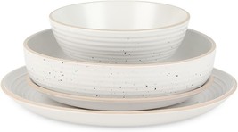 STONE + LAIN Lauren Modern Stoneware 16-piece Round Dinnerware Set for 4 - NIB - $84.10