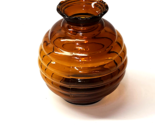 Vintage Honey Gold 5¼” BEEHIVE Vase - Marked USA, Possibly Blenko - SHIP... - $26.59