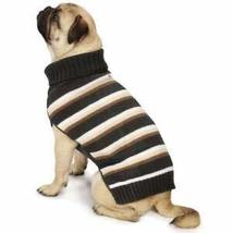 Max &amp; Maggie Essentials Dog Sweaters Black Turtleneck Multi Brown Stripe... - £9.64 GBP+