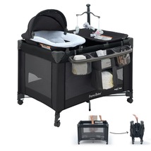 Baby Playard Magic Fold 1 Step Bassinet &amp; Changing Table for Newborn, 4-... - €109,67 EUR