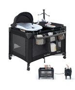 Baby Playard Magic Fold 1 Step Bassinet &amp; Changing Table for Newborn, 4-... - €109,67 EUR