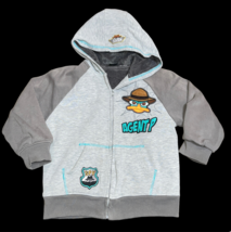 Disney Perry Phineas Ferb Zip Up Hoodie Sweatshirt Jacket Boys Sz 7 8 ? Graphic - £20.02 GBP