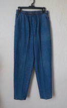 Vintage Bobbie Brooks Blue Denim Jeans Elastic Waist High Rise Pockets Women 12 - £13.23 GBP