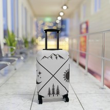 Swoosh Travelers Luggage Cover with Mountains, Forest, Sun, and Moon - £23.12 GBP+