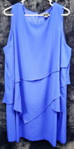 Jessica Howard Sheath Dress Womens Size 14W Blue Sleeveless Round Neck Back Zip - £19.10 GBP