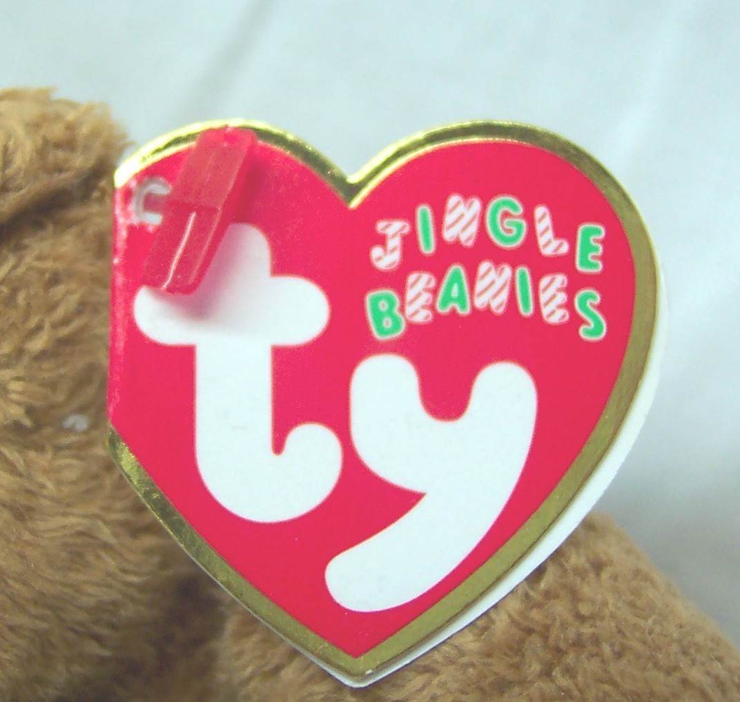 TY Jingle Beanies MINI TWINKLING TEDDY BEAR ORNAMENT 3" STUFFED ANIMAL NEW 2005 Item image 4