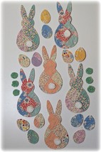 Vintage Cutter Feedsack Peep Bunnies Bunny Quilt Applique Die Cuts Cut Outs - $16.14