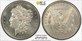 1880 S United States Morgan Silver $1 Dollar PCGS Mint State 61 Proof Like OBV - £84.66 GBP