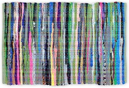 20X31-Inch Handwoven Multicolor Area Rug From The Dii Chindi Home Collection. - £21.52 GBP