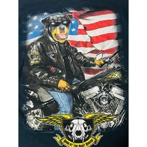 Rottweiler USA Flag Bikercore Harley MENS XXL Motorcycle Skull Graphic T... - $28.51