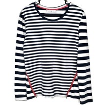 Summer &amp; Sage Womens Pullover Knit Top Blouse Size M Long Sleeve Blue Stripe - £10.43 GBP