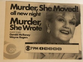 Murder She Wrote Tv Series Print Ad Vintage Angela Lansbury TPA2 - £4.72 GBP