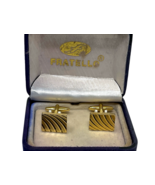 Vintage Swank Gold Tone Rectangle Cufflinks – Textured Mid-Century Forma... - $21.15 CAD