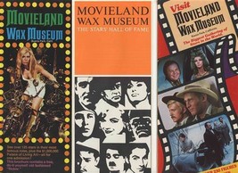 3 Movieland Wax Museum Brochures Buena Park California  - £14.24 GBP