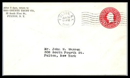 1939 US Cover - Oswego County Trust Co, Fulton, New York to Fulton C22 - £2.36 GBP