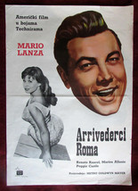 1957 Original Movie Poster Seven Hills of Rome Arrivederci Roma Mario Lanza YU - £83.84 GBP