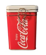 2011 Coca-Cola The Real Thing Red &amp; White Tin Canister w/ Locking Lid 6 ... - $20.35 CAD