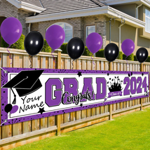 Graduation Party Decorations Class of 2024 Yard Sign Banner with 20PCS Balloons - £14.15 GBP