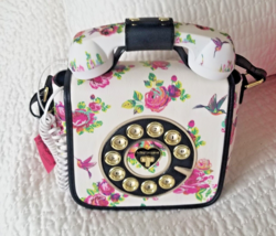 Betsey Johnson Kitsch  Hummingbird Hotline Rotary Phone Crossbody Purse:... - $182.33