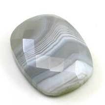 Zertifiziert 13.91Ct Natürlich Weiß Achat Kissen Checker Schliff Edelstein - £17.42 GBP