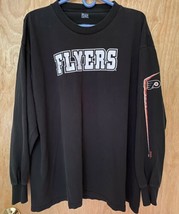 Philadelphia Flyers NHL Lee Sport Vtg 90s Shirt XL Long Sleeve Black Cotton - £38.94 GBP