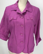 East 5th Women&#39;s Jacket Magenta Size PL Retro Style Business Career Blazer - $18.74