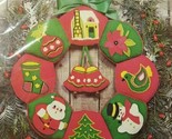 Vintage Paragon Holiday Treasures Christmas Wreath Needlepoint Kit 15&quot; N... - £11.29 GBP