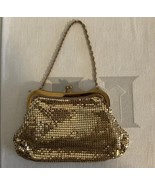 Vintage Whiting &amp; Davis Metallic Gold Mesh Evening Bag Clutch Coin Purse... - $135.78 CAD