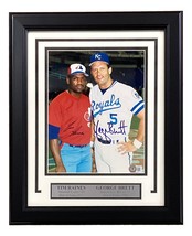 Tim Raines George Brett Signed Framed 8x10 MLB Baseball Photo BAS - £174.52 GBP