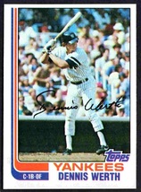 New York Yankees Dennis Werth 1982 Topps Baseball Card #154 ! - £0.39 GBP