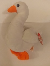 Ty Beanie Babies Gracie the Swan White Retired 6&quot; Tall Mint With All Tags - £11.73 GBP