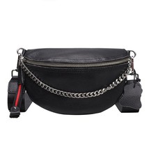 New Chain Fanny pack Women Leather Waist Bag   Chest pack Mini Female Belt Bags  - £62.21 GBP