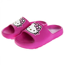 Hello Kitty Logo Kid&#39;s Slide Sandals Pink - £27.55 GBP