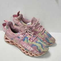 Just So So Athletic Shoes Woman&#39;s Pink Multicolor Size 40/9.5 - $21.78