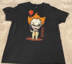 Mens T Shirt Clown Graphic XL Pennywise Horror Movie - £11.68 GBP
